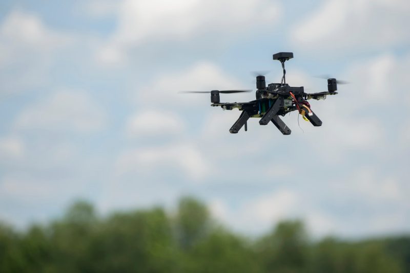 drone flying in sky