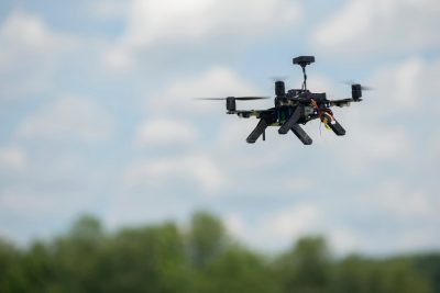 drone flying in sky